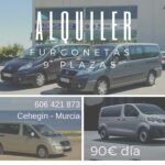 Alquila una furgoneta de 9 plazas, por sólo 90€/día