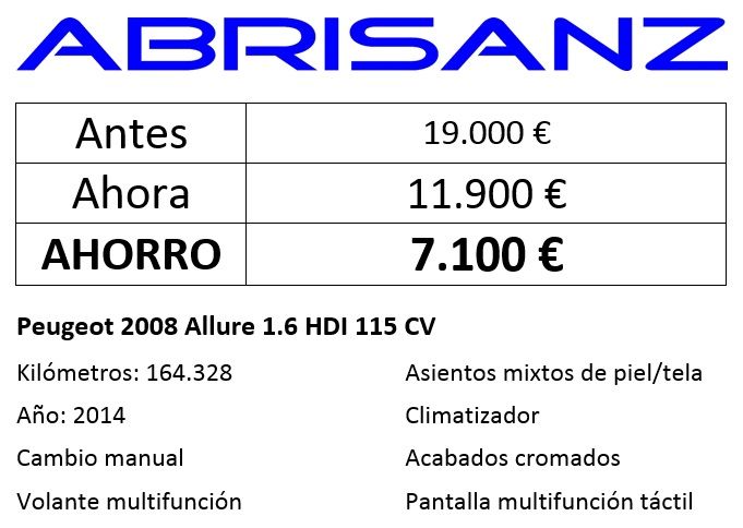 10.900€: Peugeot 2008 1.6 HDI 115CV