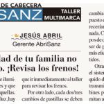 CONSEJOS ABRISANZ: "La seguridad de tu familia no tiene precio. ¡Revisa los frenos!"