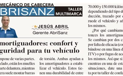CONSEJOS ABRISANZ: “Amortiguadores: confort y seguridad para tu vehículo”