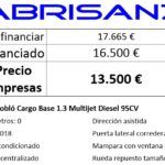 13.500€: Fiat Dobló Cargo 1.3 Multijet 95CV Diesel