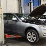 Reparamos el paragolpes delantero de un Mercedes C 220 CDI