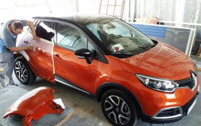 Pintamos el lateral trasero de este Renault Captur