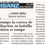 “CONSEJOS ABRISANZ: “Si se te rompe la correa de la distribución, tu bolsillo también se rompe”