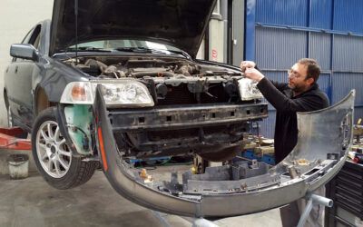 Arreglamos un golpe lateral a un Volvo S40