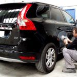 Pintamos la puerta de un flamante Volvo XC60