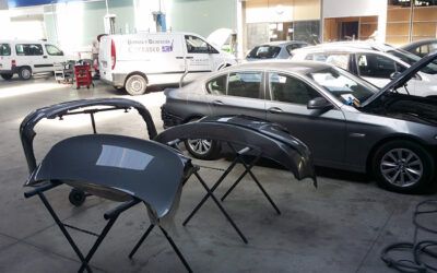 Todas las piezas preparadas, para montarlas en el BMW Serie 5